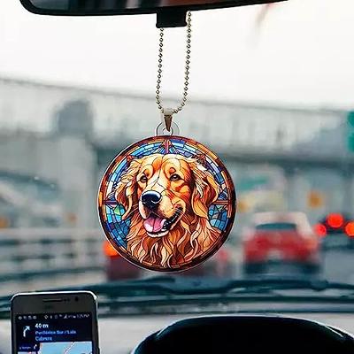 Golden Retriever Dog Ornament Car Rear View Mirror Accessories Christmas  Tree Ornament Decoration Hanging Charm Interior Rearview Pendant Decor Gift  - Yahoo Shopping