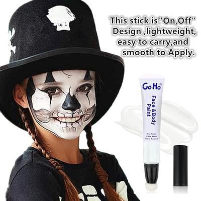 Go Ho Clown White Face Paint Stick(0.85oz),Water Based Cream White