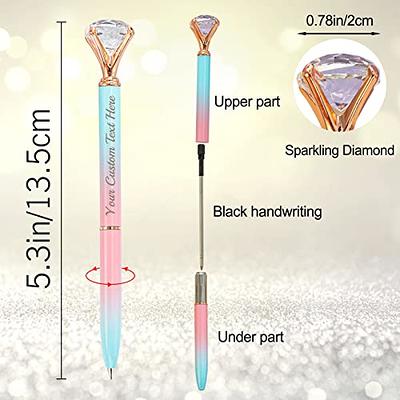 Xiuyours Personalized Big Diamond Pens Custom Engraved Crystal Ballpoint  Pen with Name Logo, Customized Bling Fancy Pen, Gift for Women Her, 1 Pcs -  Yahoo Shopping