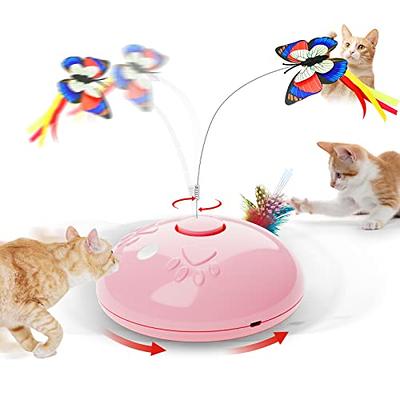 Tumbler Cat Toys 3 in 1,Smart Interactive Kitten Toys for Cat Boredom,Indoor  Exercise Cat Kicker,Fluttering Butterfly