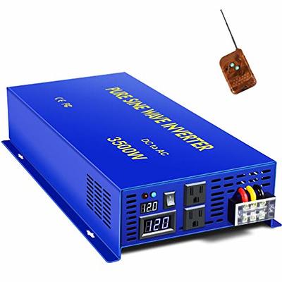 Renogy 3000W Pure Sine Wave Inverter 12V DC to 120V AC Converter for Home  RV USB