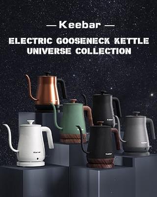 Electric Kettle Keebar, Tea Kettle & Pour Over Coffee Kettle, 100%  Stainless Steel Gooseneck Electric Kettle, Hot Water Kettle with Auto Shut  Off