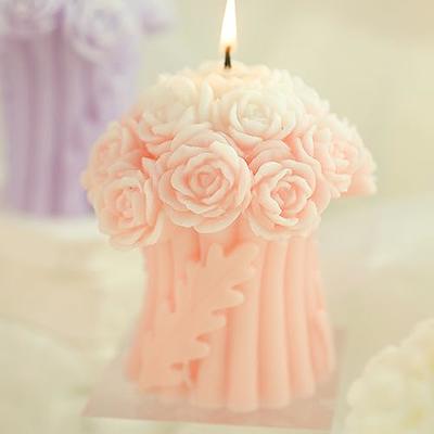 Rose Flower Shaped Scented Candle Handmade Aroma Soy Wax Decorative Candle  Gifts