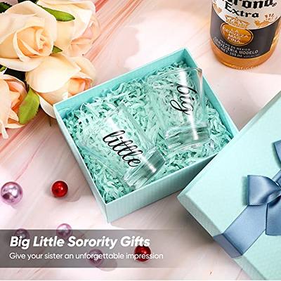 2 Pcs Sorority Big Little Shot Glasses with Heavy Base Big Little Sorority  Gifts 2 oz