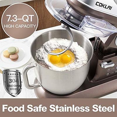 COKLAI Stand Mixer, 10 Speeds Tilt-Head 660W Food Mixer, 7.3-QT Electric  Mixer with Stainless Steel Mixing Bowl, Kitchen Mixer with Dough Hook, Flat  Beater, Wire Whisk and Splash Guard 