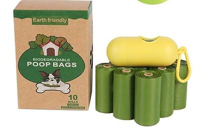 Basics Standard Dog Poop Bags with Dispenser and Leash Clip,  Unscented, 900 Count, 60 Pack of 15, Black, 13 Inch x 9 Inch