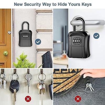 Small Key Lock Box,Hanging Safe Lockbox for House key Portable Key