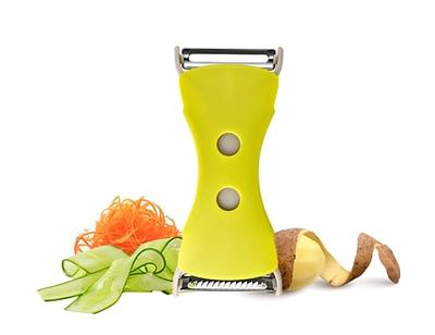 2 In 1 Fruit Vegetable Tools Stainless Steel Potato Carrot Julienne Peeler  Quality Double-sided Blade Peeler