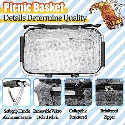 Global Phoenix Collapsible Grocery Cooler Bag 3 Gallon Insulated Food  Container Seat Combo for Camping Picnic Shopping