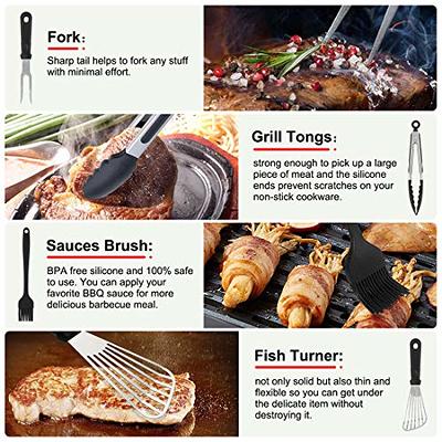 Premium Grilling Gift Set with Spatula, Tongs & BBQ Fork