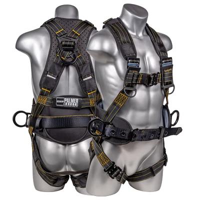 Palmer Safety Fall Protection Construction Safety Harness - QCB Chest and  Legs - Aluminum D-Rings - Oil and Dust Resistant - OSHA and ANSI Compliant  (3X-Large) - Yahoo Shopping