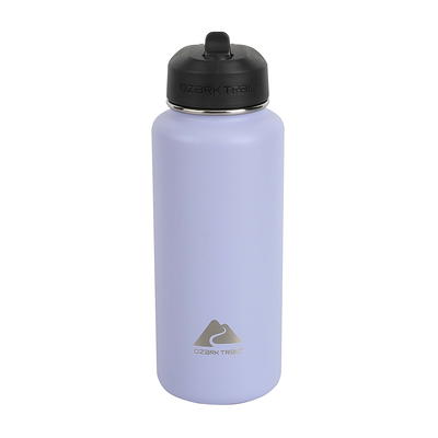 Mainstays Solid Print Insulated Stainless Steel Water Bottle with Flip-Top Lid - Arctic White - 24 fl oz