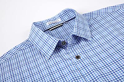 Alex Vando Mens Button Down Shirts Wrinkle Free 4-Way Stretch