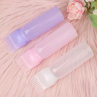  Scalp Bottle Applicator, Hair Dyeing Bottle with Graduated  Scale for Brush Shampoo Hair Color Oil Comb Applicator Tool, Professional  Hair Dye Brush Bottle (Pink) : Beauty & Personal Care