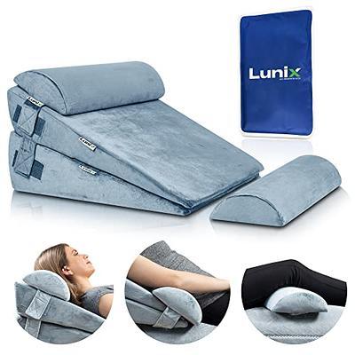 LX5 4pcs Orthopedic Bed Wedge Pillow System, with Hot Cold Pack