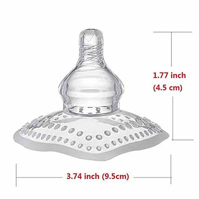 2pcs Breastfeeding Nipple Shield, Double Suction Cup Silicone Nipple Shield  Protector for Nursing Newborn, for Latch Difficulties or Flat or Inverted  Nipples - Yahoo Shopping