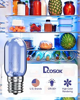 AXKJEVY Refrigerator Light Bulb 40 Watt 297048600 241552802 Compatible with  Frigidaire Kenmore Whirlpool Electrolux KitchenAid Fridge Light Bulbs