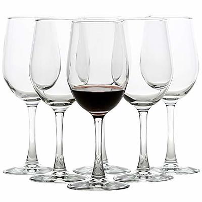 ROVSYA White Wine Glasses Set of 4- Modern Crystal Hand Blown Wine Glass-15 oz,Thin Rim,Long Stem,Perfect for Red or White,Daily Use,Unique Wedding