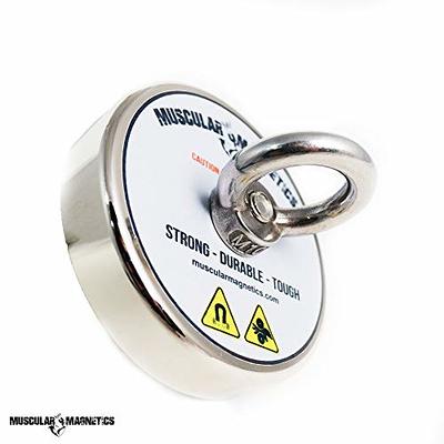 1000 lb+ Strong Neodymium Fishing Magnet - Includes Durable Hard