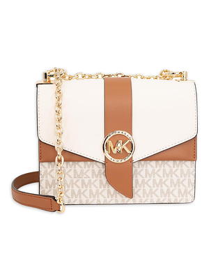 Michael Kors Women's Greenwich Small Color-Block Logo and Saffiano