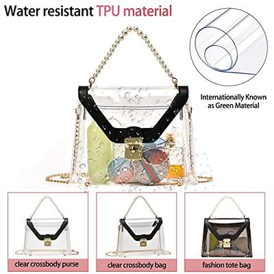 KUI WAN Clear Bag Stadium Approved, Clear Crossbody Bag Cute Clear