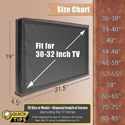 Outdoor TV Cover 48 to 50 Inch Weatherproof, Waterproof Outside TV Covers Heavy  Duty 600D Oxford