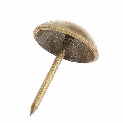 100pcs Antique Brass Upholstery Nails Furniture Tacks Pushpins Hardware  Decor BJM