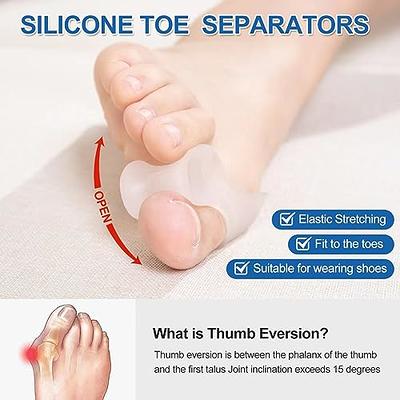 HEBEICRMY 4 PCS Upgraded Version Silicone Bunion Spacers, Gel Toe