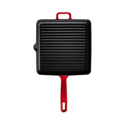 COOKS cast-Iron square grill pan griddle Skillet Tray Frying Cooking Camping