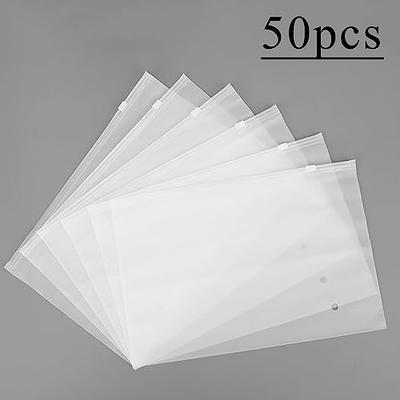 Plastic Bags for Clothes,YACEYACE 100pcs 7 x 11 inch Zipper Frosted Bags for Clothes T-Shirt Bags Clothing Bags Zipper Plastic Packing Bags Poly