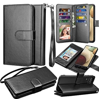 6.8 inch Galaxy S22 Ultra 5G Wallet Case, Samsung Galaxy S22 Ultra 5G 2022 PU Leather Case, Njjex Luxury PU Leather 9 Card Slots Holder Carrying Folio
