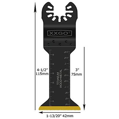 XXGO 7 Pcs Titanium Diamond Oscillating Tool Blades for Grout 