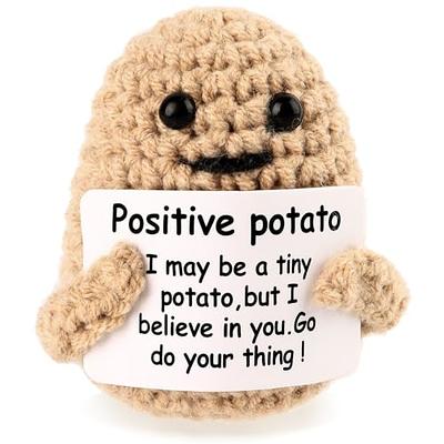 Positive Potato, Positive Potato Crochet Doll Knitted Potato Toy with  Positive Card, Encouragement Gifts Funny Gifts for Birthday Gifts Home  Decor