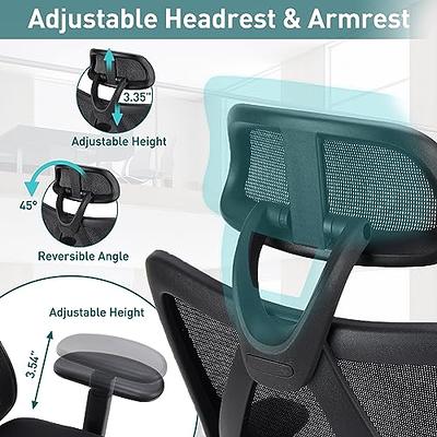 Office Desk Chair Ergonomic Mesh Back Adjustable Flip up Armrest