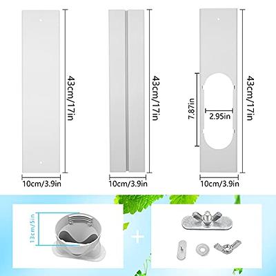 Portable Air Conditioner Window Kit,6 Pcs Adjustable Range 17-93 inch  Vertical/Horizontal Sliding Window/Door Kit Plate for AC Unit, AC Window  Vent