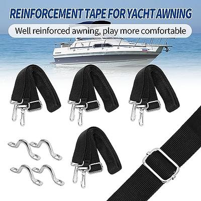 UOIENRT 4 PCS Marine Grade Double Snap Hook Strap and Pad Eye Straps,  Adjustable Heavy Duty Bimini Top Straps, 28~60 Boat Awning Hardware  Accessories, Stainless Steel - Yahoo Shopping