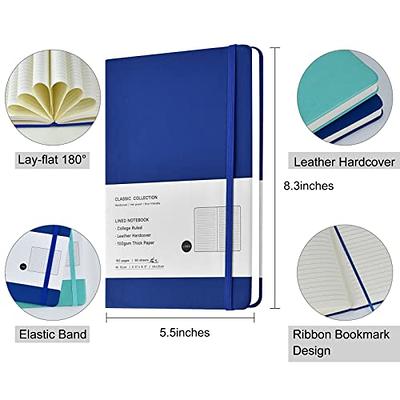 Notebook - 3 Pack A5 Lined Journal Notebooks, 8.3'' x 6'' Spiral Notebook,  Journal Notebook with Thick Paper, Classic College Ruled Notebooks for