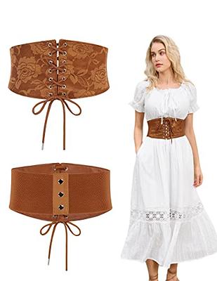 Scarlet Darkness Renaissance Belt for Women Wide Waist Belt Elastic Stretch  Cinch Belts Brown XL - Yahoo Shopping