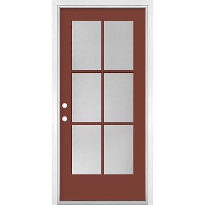 RELIABILT 36-in x 80-in Steel Right-Hand Outswing Primed Prehung Single  Front Door Insulating Core in the Front Doors department at