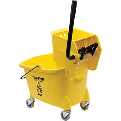 Dryser Commercial Mop Bucket with Side Press Wringer - 33 Quart