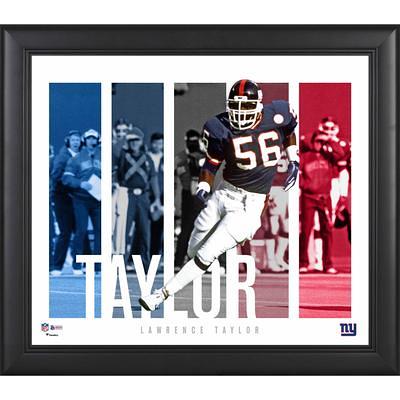 Lawrence Taylor New York Giants Framed Autographed 8 x 10 Helmet Sit  Photograph