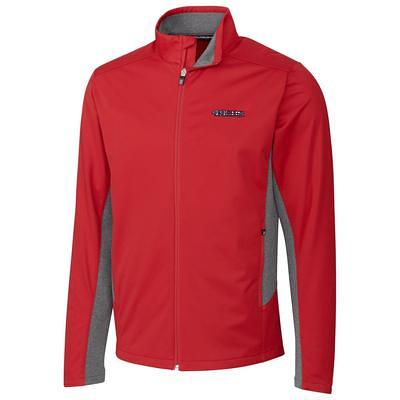 New York Yankees Cutter & Buck Women's Evoke Eco Softshell Recycled  Full-Zip Jacket - Red