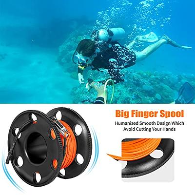 6FT Diving Surface Marker Buoy Open Bottom, DSMB Signal Tube Safety Sausage  with 100FT Big Dive Finger Spool Reel, and Double-Ended Snap Clip for Diver  Underwater Sports (6FT Orange SMB+Black Reel) 