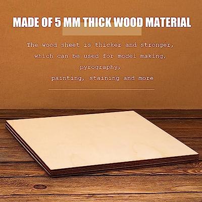 5x Unfinished Wood, Basswood Sheets Thin Plywood Board Basswood