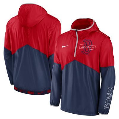 Mitchell & Ness Men's Mitchell & Ness Navy/Red Boston Red Sox Colorblocked  Fleece Pullover Hoodie