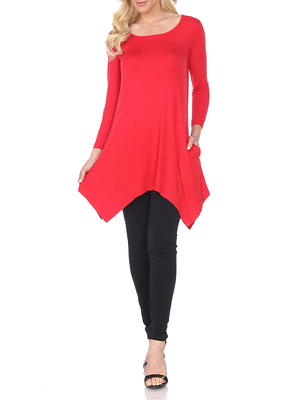 Women's Solid Color Tunic Top