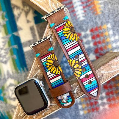 White Multicolor Monogram Watch Band