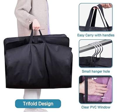 [Newest] Garment Bags for Hanging Cloths, 6.5 Gussetes 40 Moth Proof  Cover Suits Bag with Zipper for Closet Storage Travel, Clear Storage Bags