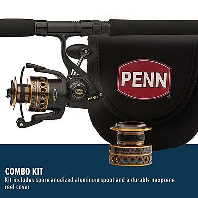 PENN Battle Spinning Reel and Fishing Rod Combo Kit with Spare Spool and Reel  Cover, Black, 6000 - 9' - Medium Heavy - 2pc - Yahoo Shopping