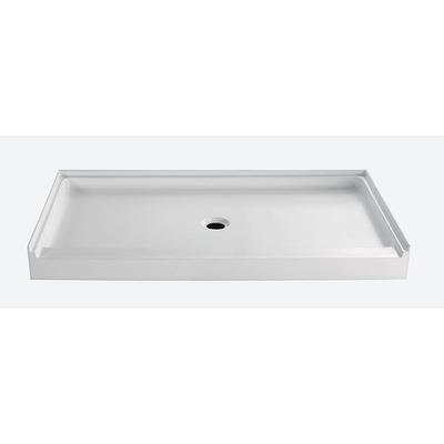 Anzzi Alexander 60 in. x 30 in. Left Drain Shower Base in White SB-AZ101L